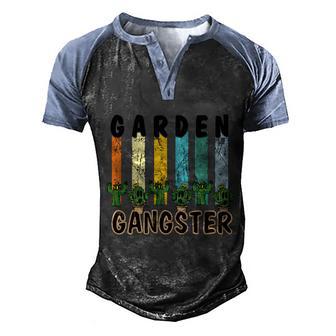 Garden Gangster Funny Plant Pots Cute Cactus Cacti Cute Gift Graphic Design Printed Casual Daily Basic Men's Henley Shirt Raglan Sleeve 3D Print T-shirt - Thegiftio UK