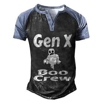 Gen X Boo Crew Funny Ghost Generation X Halloween Men's Henley Shirt Raglan Sleeve 3D Print T-shirt - Thegiftio UK
