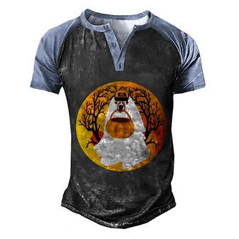 Ghost Boo Pumpkin Sunset Funny Halloween Quote Men's Henley Shirt Raglan Sleeve 3D Print T-shirt - Thegiftio UK