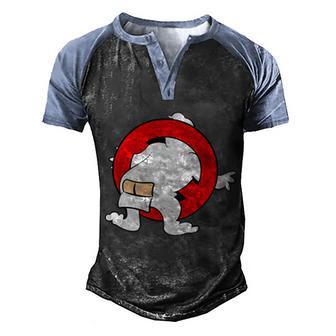 Ghost Buster Behind Graphic Design Printed Casual Daily Basic Men's Henley Shirt Raglan Sleeve 3D Print T-shirt - Thegiftio UK