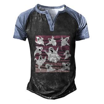 Ghosts Halloween Graphic Design Printed Casual Daily Basic Men's Henley Shirt Raglan Sleeve 3D Print T-shirt - Thegiftio UK