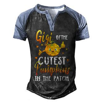 Gigi Cute Pumpkin Halloween Men's Henley Shirt Raglan Sleeve 3D Print T-shirt - Thegiftio UK