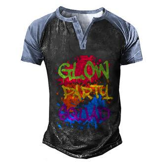 Glow Party Squad Funny Halloweenidea Party Graphic Design Printed Casual Daily Basic Men's Henley Shirt Raglan Sleeve 3D Print T-shirt - Thegiftio UK