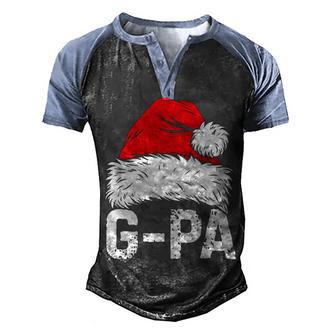 Gpa G Pa Santa Christmas Family Xmas Gifts Men's Henley Shirt Raglan Sleeve 3D Print T-shirt - Thegiftio UK