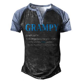 Grampy Another Grandfather Only Cooler Men's Henley Shirt Raglan Sleeve 3D Print T-shirt - Thegiftio UK