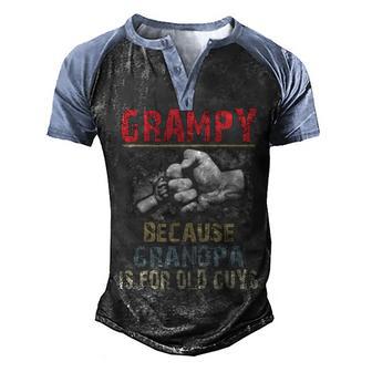 Grampy Because Grandpa Old Guys V2 Men's Henley Shirt Raglan Sleeve 3D Print T-shirt - Thegiftio UK