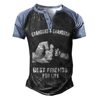 Granddad & Grandson - Best Friends Men's Henley Shirt Raglan Sleeve 3D Print T-shirt - Seseable