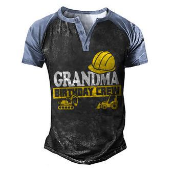 Grandma Birthday Crew Construction Party Men's Henley Shirt Raglan Sleeve 3D Print T-shirt - Thegiftio UK