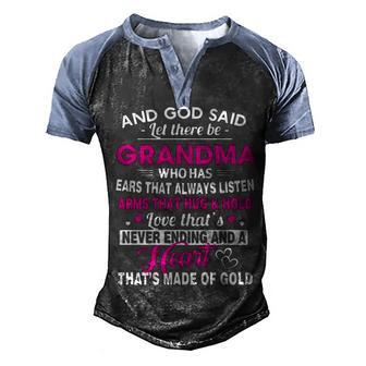 Grandma Gift V3 Men's Henley Shirt Raglan Sleeve 3D Print T-shirt - Thegiftio UK
