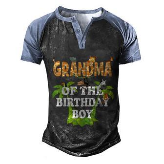 Grandma Of The Birthday Princess Dabbing Unicorn Party Graphic Design Printed Casual Daily Basic Men's Henley Shirt Raglan Sleeve 3D Print T-shirt - Thegiftio UK
