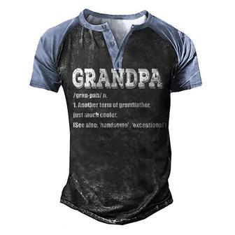 Grandpa Another Term Of Grandfather Men's Henley Shirt Raglan Sleeve 3D Print T-shirt - Thegiftio UK