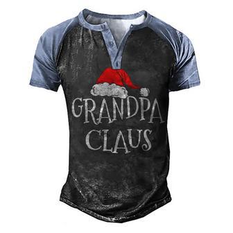 Grandpa Claus Gift Funny Christmas Santa Men's Henley Shirt Raglan Sleeve 3D Print T-shirt - Thegiftio UK