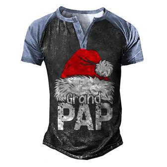 Grandpap Santa Christmas Family Xmas Gifts Men's Henley Shirt Raglan Sleeve 3D Print T-shirt - Thegiftio UK