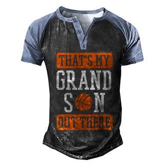 Grandson Out There Basketball Grandma Grandpa Gift Graphic Design Printed Casual Daily Basic Men's Henley Shirt Raglan Sleeve 3D Print T-shirt - Thegiftio UK