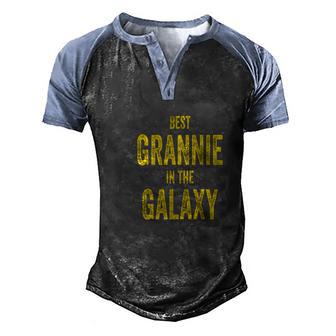 Granny Granny Gift Best Granny In The Galaxy Gift Graphic Design Printed Casual Daily Basic Men's Henley Shirt Raglan Sleeve 3D Print T-shirt - Thegiftio UK