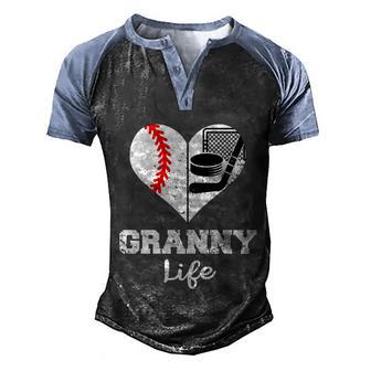 Granny Life Heart Funny Baseball Hockey Granny Gift Graphic Design Printed Casual Daily Basic Men's Henley Shirt Raglan Sleeve 3D Print T-shirt - Thegiftio UK