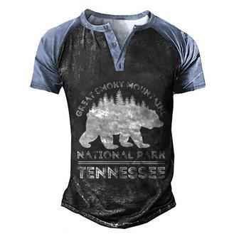Great Smoky Mountains National Park Tennessee Bear Hiking Cute Gift Graphic Design Printed Casual Daily Basic Men's Henley Shirt Raglan Sleeve 3D Print T-shirt - Thegiftio UK