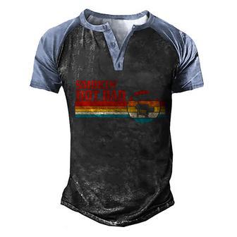 Grilling Bbq Funny Fathers Day Grill Vintage Smokin Hot Dad Gift Graphic Design Printed Casual Daily Basic Men's Henley Shirt Raglan Sleeve 3D Print T-shirt - Thegiftio UK