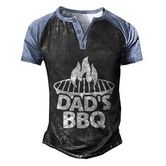 Grilling Dad Bbq Gift Barbecue Grill Barbecuing Fathers Day Meaningful Gift Men's Henley Shirt Raglan Sleeve 3D Print T-shirt - Thegiftio UK