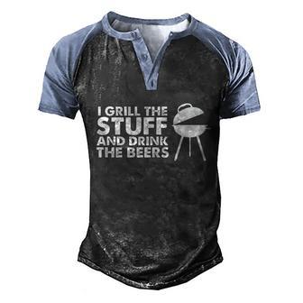 Grilling Dad Bbq I Grill The Stuff Fathers Day Cool Gift Graphic Design Printed Casual Daily Basic Men's Henley Shirt Raglan Sleeve 3D Print T-shirt - Thegiftio UK