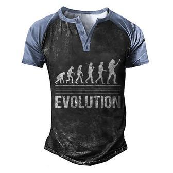 Guitar Player Evolution Vintage Retro Graphic Design Printed Casual Daily Basic Men's Henley Shirt Raglan Sleeve 3D Print T-shirt - Thegiftio UK