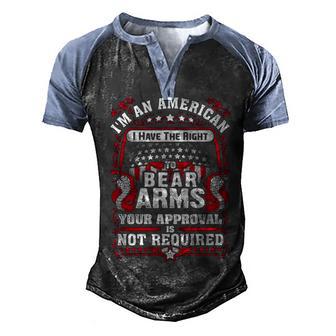 Gun Control Right To Bear Arms Gift T Men's Henley Shirt Raglan Sleeve 3D Print T-shirt - Thegiftio UK