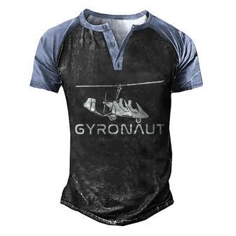 Gyronaut For Gyrocopter Gyroplane Autogyro Pilots Graphic Design Printed Casual Daily Basic Men's Henley Shirt Raglan Sleeve 3D Print T-shirt - Thegiftio UK