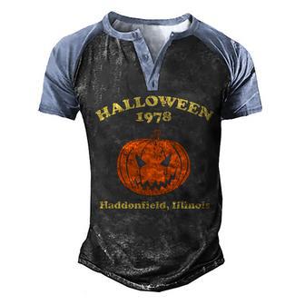 Halloween 1978 Haddonfield Illinois Graphic Design Printed Casual Daily Basic Men's Henley Shirt Raglan Sleeve 3D Print T-shirt - Thegiftio UK