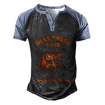 Halloween 1978 Holiday Spooky Gift Myers Pumpkin Haddonfield Graphic Design Printed Casual Daily Basic Men's Henley Shirt Raglan Sleeve 3D Print T-shirt - Thegiftio UK