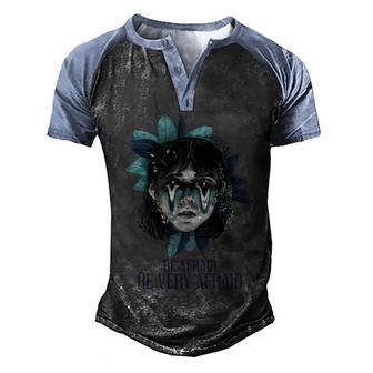 Halloween Afraid Be Very Afraid Halloween Day Graphic Design Printed Casual Daily Basic Men's Henley Shirt Raglan Sleeve 3D Print T-shirt - Thegiftio UK