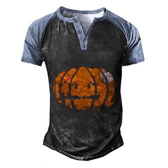 Halloween Bat Pumpkin Halloween Day Graphic Design Printed Casual Daily Basic Men's Henley Shirt Raglan Sleeve 3D Print T-shirt - Thegiftio UK