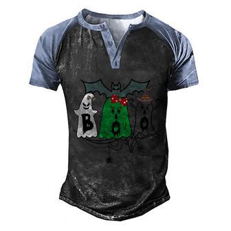 Halloween Boo Gift For Halloween Day Graphic Design Printed Casual Daily Basic Men's Henley Shirt Raglan Sleeve 3D Print T-shirt - Thegiftio UK