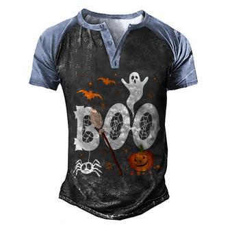 Halloween Boo Pumpkin Halloween Day Graphic Design Printed Casual Daily Basic V2 Men's Henley Shirt Raglan Sleeve 3D Print T-shirt - Thegiftio UK