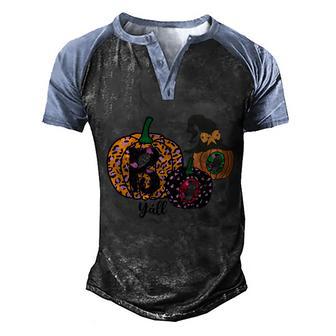 Halloween Boo Yáll Gift For Halloween Day Graphic Design Printed Casual Daily Basic Men's Henley Shirt Raglan Sleeve 3D Print T-shirt - Thegiftio UK