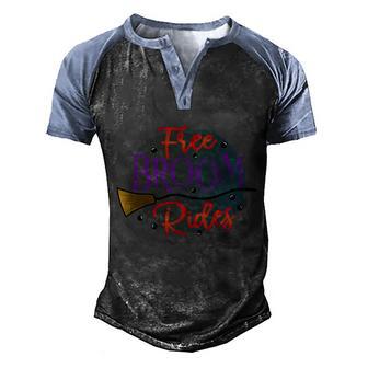 Halloween Free Broom Rides Halloween Day Graphic Design Printed Casual Daily Basic Men's Henley Shirt Raglan Sleeve 3D Print T-shirt - Thegiftio UK