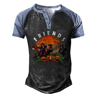 Halloween Friends Graphic Design Printed Casual Daily Basic V2 Men's Henley Shirt Raglan Sleeve 3D Print T-shirt - Thegiftio UK