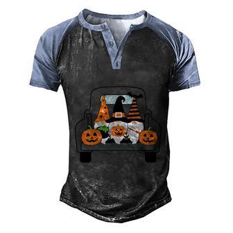 Halloween Gnomes In Truck Graphic Design Printed Casual Daily Basic Men's Henley Shirt Raglan Sleeve 3D Print T-shirt - Thegiftio UK