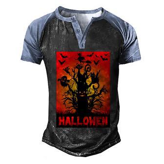 Halloween Halloween Tree Funny Halloween Quote Men's Henley Shirt Raglan Sleeve 3D Print T-shirt - Thegiftio UK