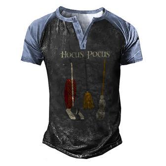 Halloween Hocus Pocus Graphic Design Printed Casual Daily Basic Men's Henley Shirt Raglan Sleeve 3D Print T-shirt - Thegiftio UK