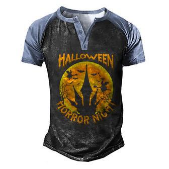 Halloween Horror Night Graphic Design Printed Casual Daily Basic V2 Men's Henley Shirt Raglan Sleeve 3D Print T-shirt - Thegiftio UK