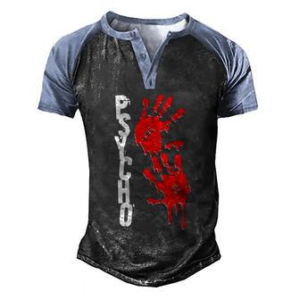 Halloween Horror Psycho Hand Prints Graphic Design Printed Casual Daily Basic Men's Henley Shirt Raglan Sleeve 3D Print T-shirt - Thegiftio UK