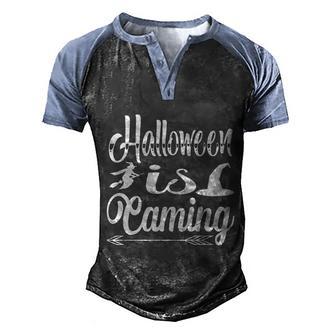 Halloween Is Caming Halloween Quote Graphic Design Printed Casual Daily Basic Men's Henley Shirt Raglan Sleeve 3D Print T-shirt - Thegiftio UK