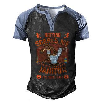 Halloween Janitorsjanitor Funny Halloween Sayings Graphic Design Printed Casual Daily Basic Men's Henley Shirt Raglan Sleeve 3D Print T-shirt - Thegiftio UK