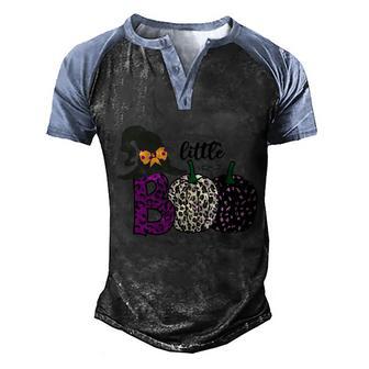 Halloween Little Boo Leopard Gift For Halloween Day Graphic Design Printed Casual Daily Basic Men's Henley Shirt Raglan Sleeve 3D Print T-shirt - Thegiftio UK