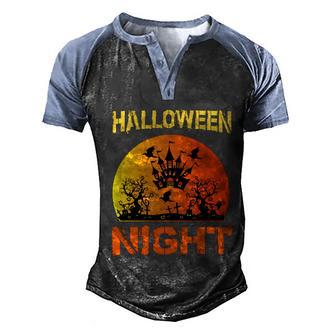 Halloween Night Sunset Funny Halloween Quote Graphic Design Printed Casual Daily Basic Men's Henley Shirt Raglan Sleeve 3D Print T-shirt - Thegiftio UK
