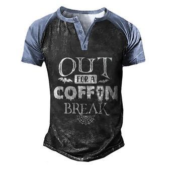 Halloween Out For A Coffin Break Halloween Day Graphic Design Printed Casual Daily Basic Men's Henley Shirt Raglan Sleeve 3D Print T-shirt - Thegiftio UK