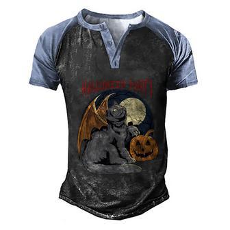 Halloween Party Cat Halloween Graphic Design Printed Casual Daily Basic Men's Henley Shirt Raglan Sleeve 3D Print T-shirt - Thegiftio UK