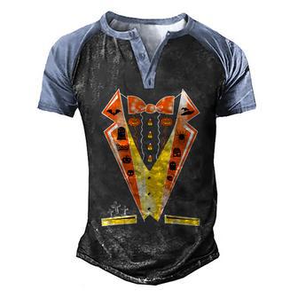 Halloween Party Tuxedo Tux Graphic Design Printed Casual Daily Basic Men's Henley Shirt Raglan Sleeve 3D Print T-shirt - Thegiftio UK