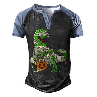Halloween Pumpkin Dinosaur Graphic Design Printed Casual Daily Basic Men's Henley Shirt Raglan Sleeve 3D Print T-shirt - Thegiftio UK