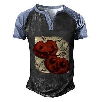 Halloween Pumpkin Graphic Design Printed Casual Daily Basic V4 Men's Henley Shirt Raglan Sleeve 3D Print T-shirt - Thegiftio UK
